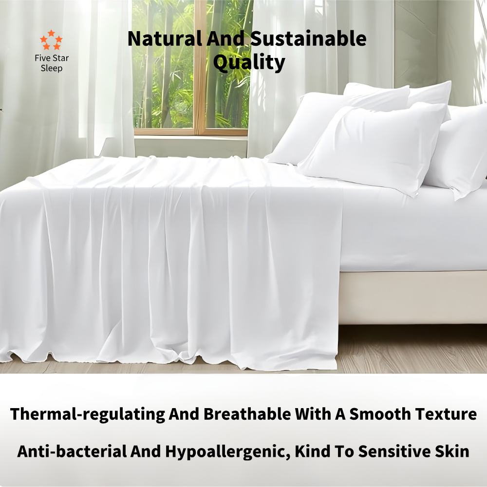 Softouch 100% Natural Premium Bamboo Sheet Sets Pillowcases Flat Fitted Sheet All Size