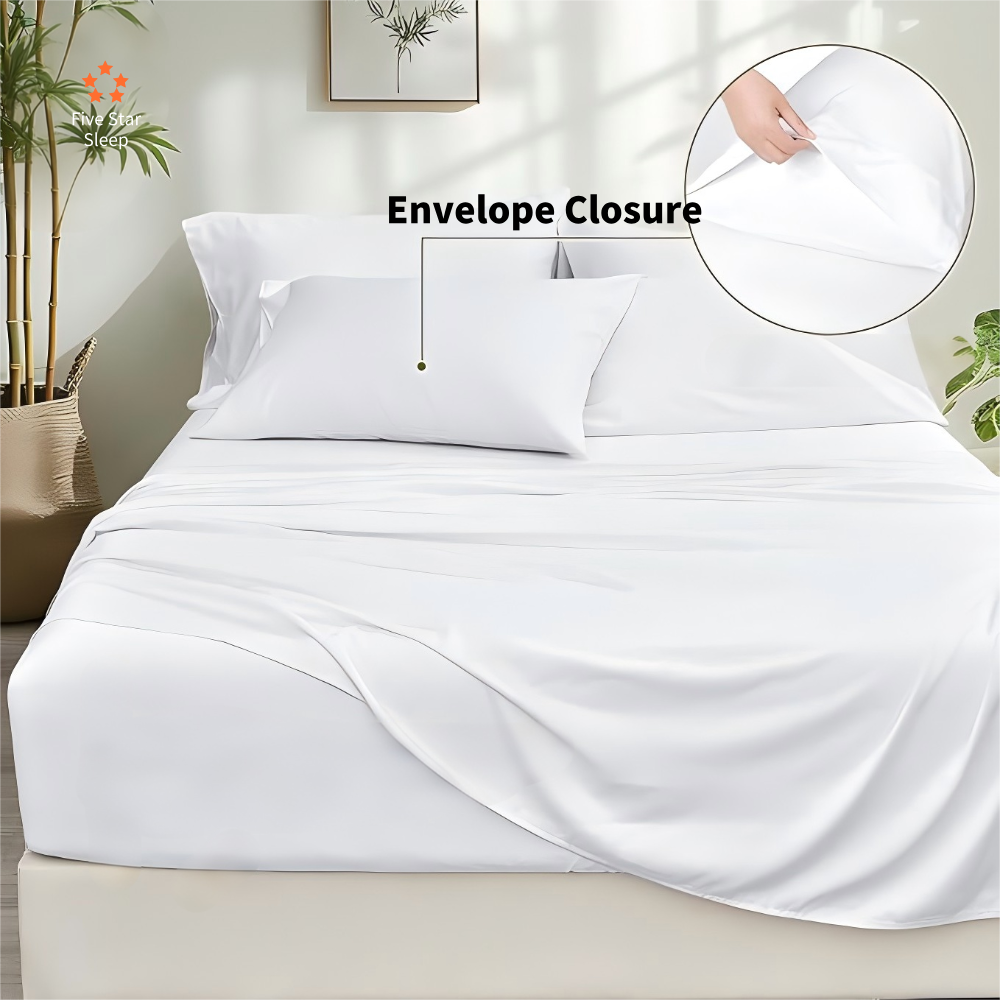 Softouch 100% Natural Premium Bamboo Sheet Sets Pillowcases Flat Fitted Sheet All Size