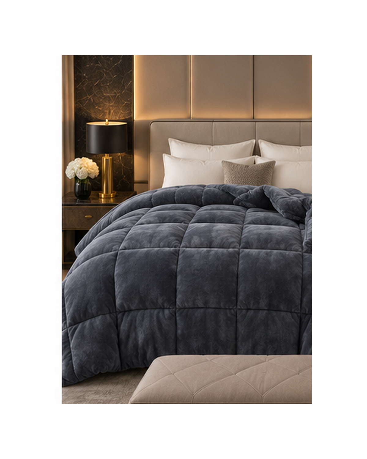 Ultra Soft & Extra Warm Milk Fleece Comforter with Reverse DB