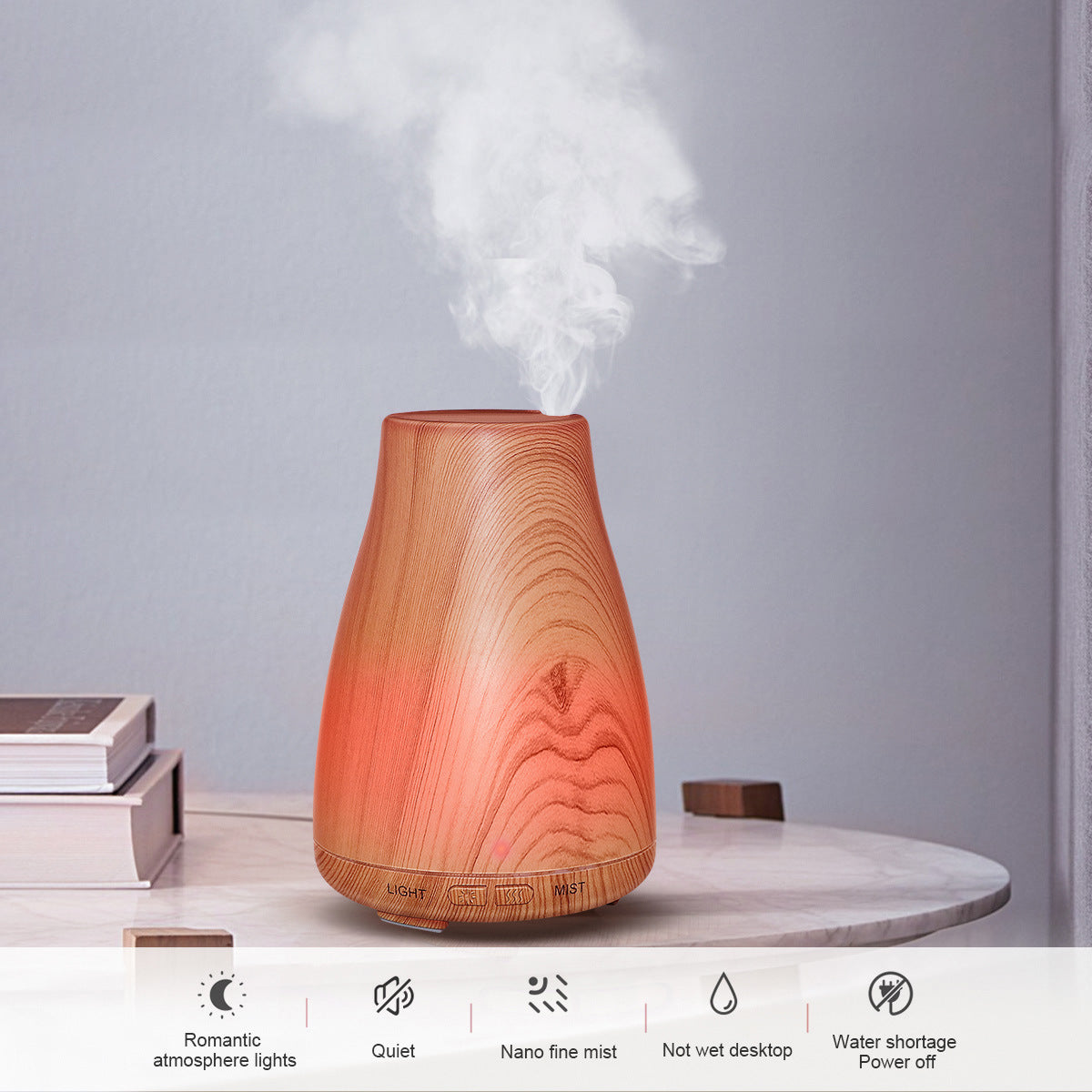 100ml Electrical Diffuser in Pine Colour 7 Colour LED Changing B02855