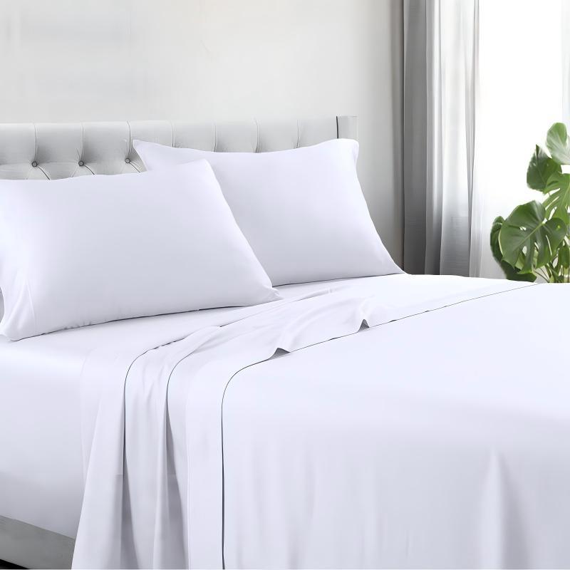 1200tc hotel quality cotton rich sheet set king single white (Copy)