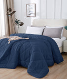 Solid Bedding Comforters, Down Alternative Bamboo Comforter Quilt Blanket