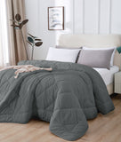 Solid Bedding Comforters, Down Alternative Bamboo Comforter Quilt Blanket
