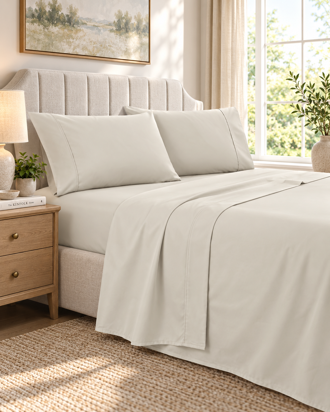 Opulence Ultra Soft Microfibre Sheet Sets Wrinkle Free All Size Sand