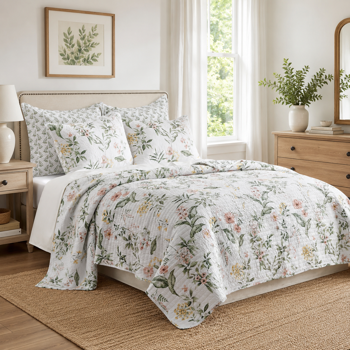 Cotton Queen King Size Quilt Bedding Set