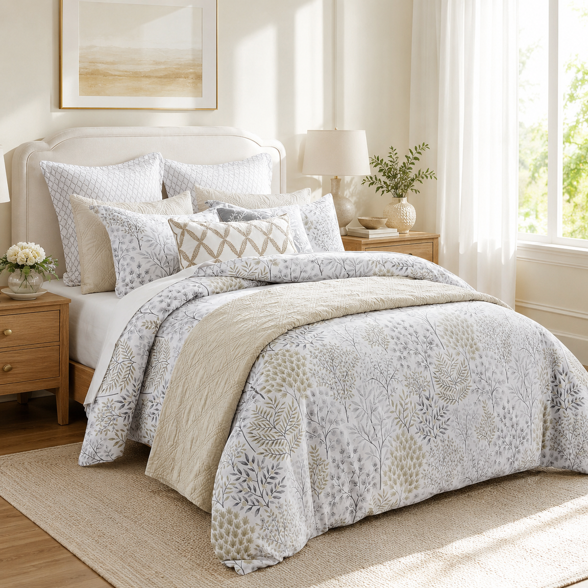 Cotton Queen King Size Quilt Bedding Set