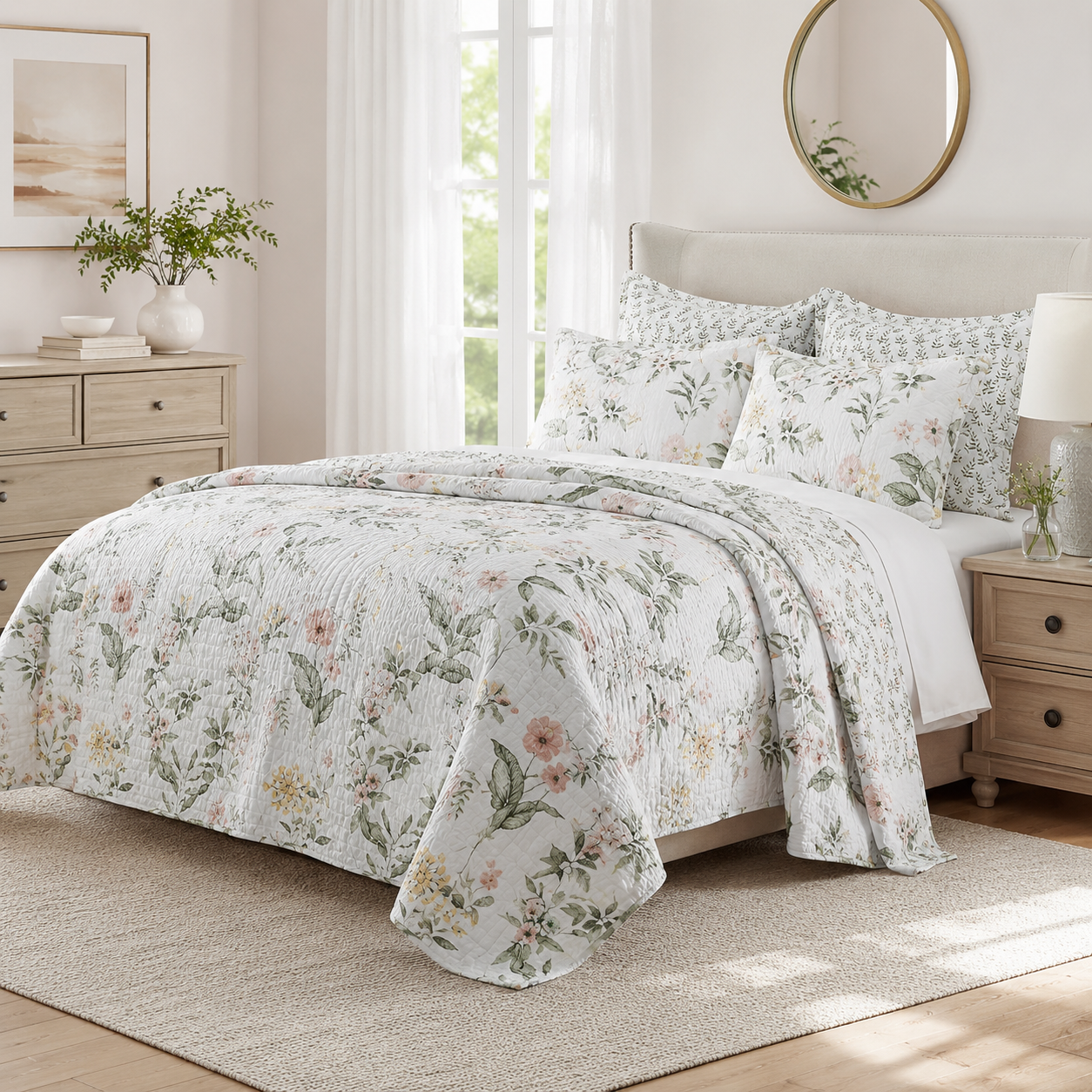 Cotton Queen King Size Quilt Bedding Set