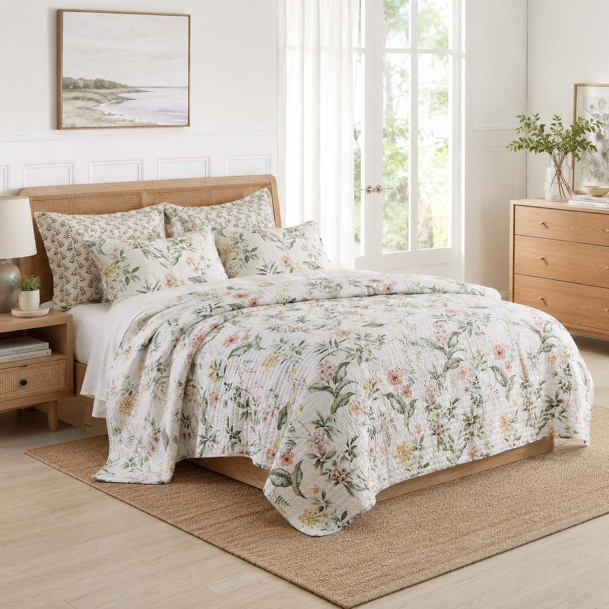 Cotton Queen King Size Quilt Bedding Set