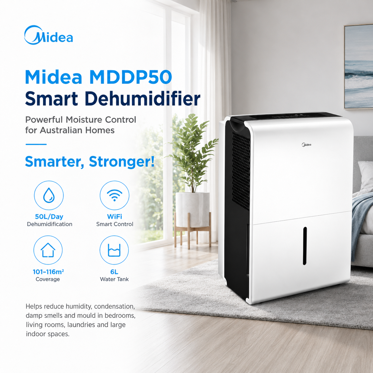Midea 50L Smart Dehumidifier