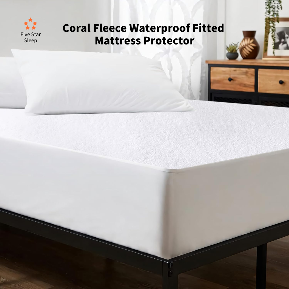 Coral Fleece Waterproof Fitted Mattress Protector