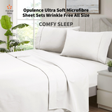 Opulence Ultra Soft Microfibre Sheet Sets Wrinkle Free All Size