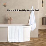 Softouch 4 PCS Ultra Light Quick Dry Premium Cotton Bath Towel Set 500GSM White