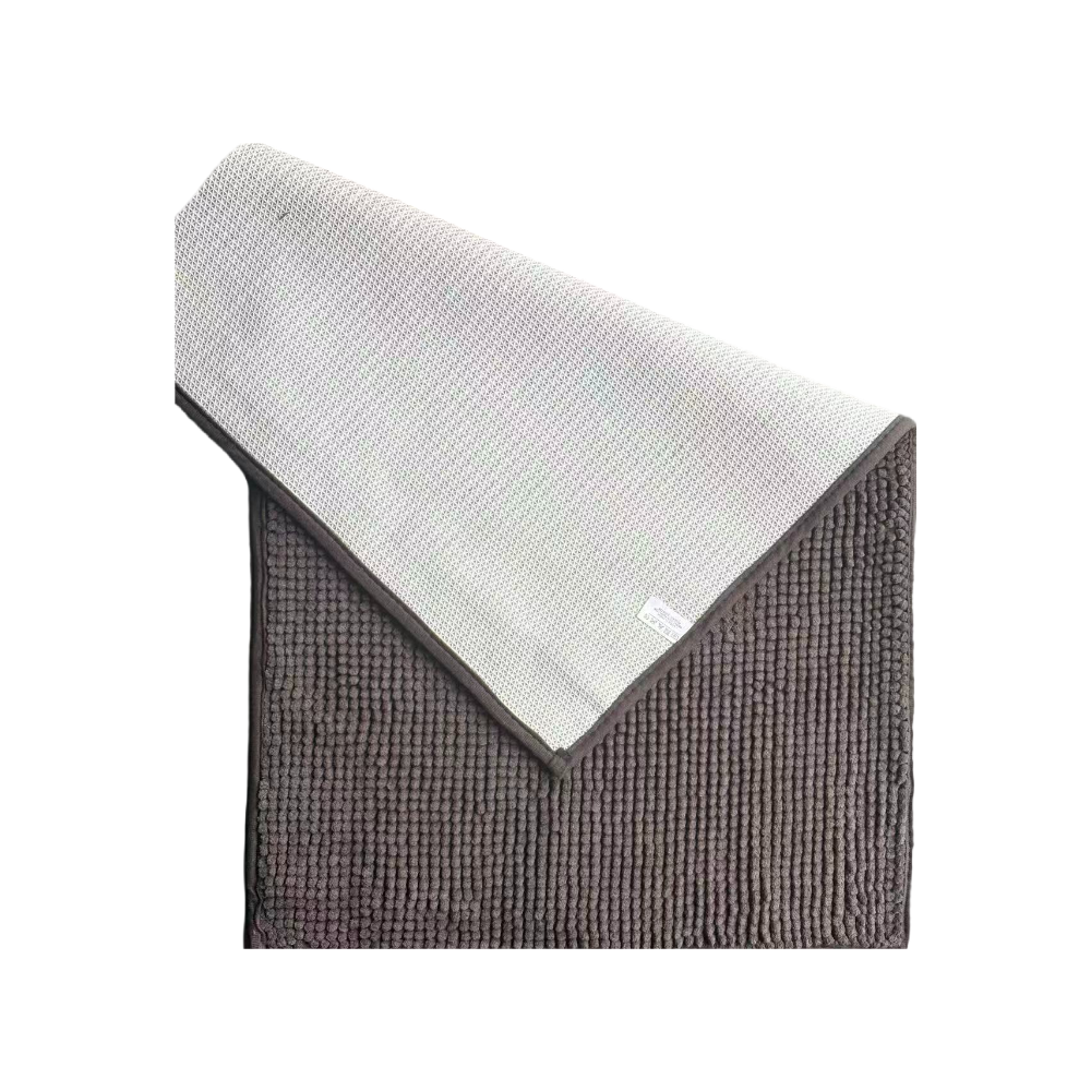 Luxury Chenille Bath Mat | Super Absorbent, Quick-Dry & Non-Slip | 80x50CM Shower Rug in Charcoal