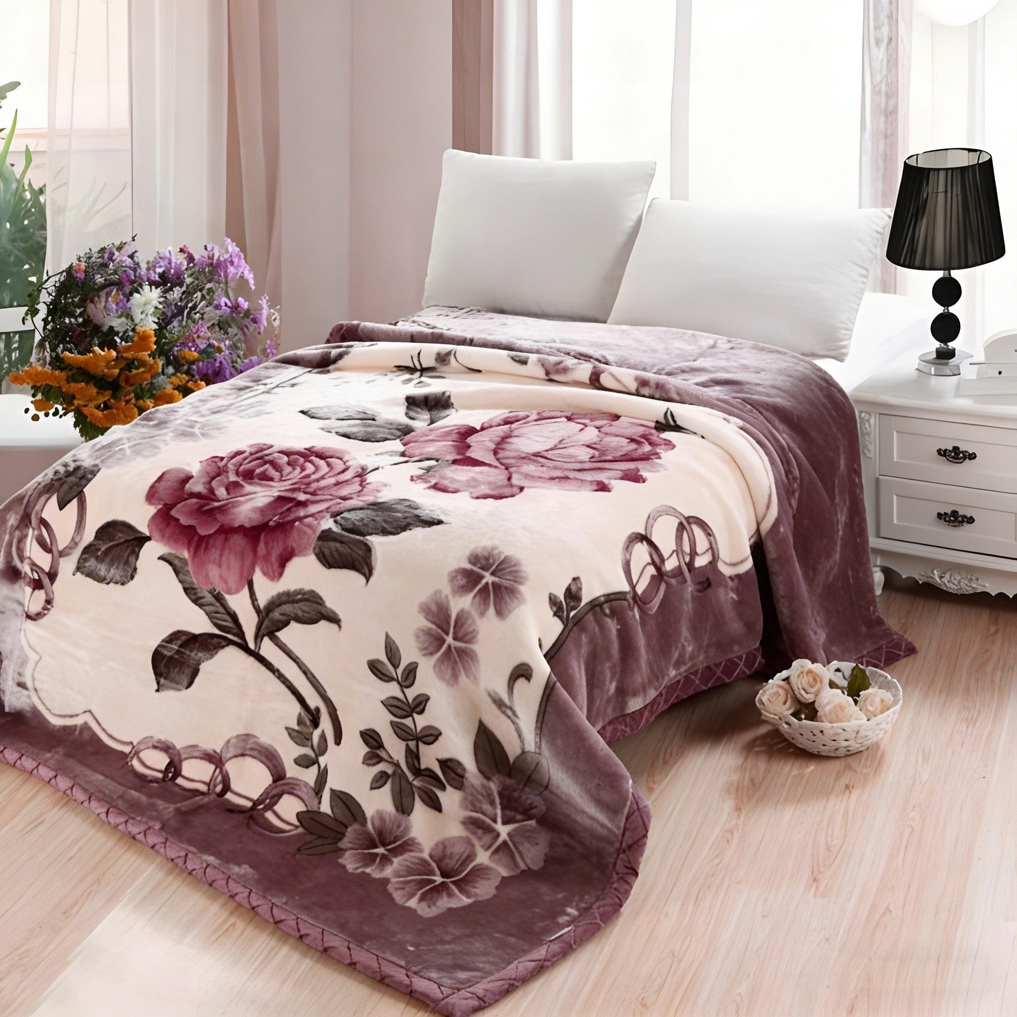 Two-Ply Soft Warm Plush Blanket 4KG Bed Extra Thick Warm