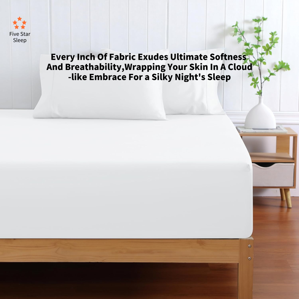 Amor 1000TC Premium 100% Egyptian Cotton 1 Fitted Sheet 2 Pillowcases Sets