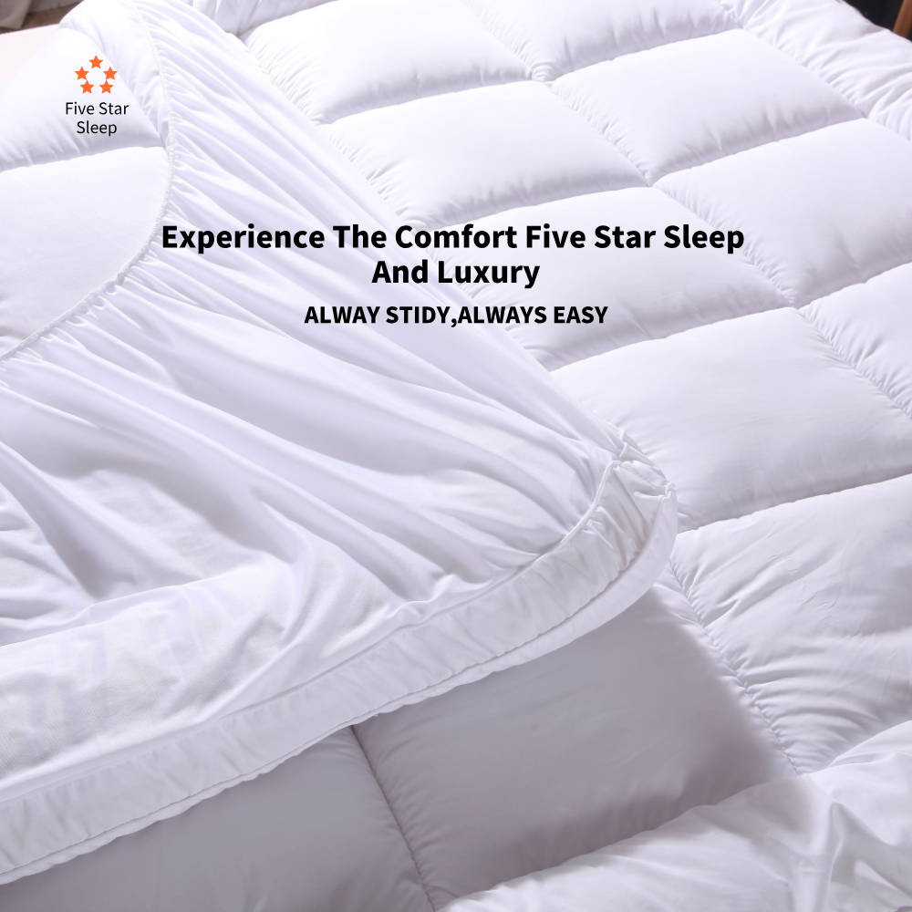 1000GSM Bamboo Cotton Fitted Mattress Topper