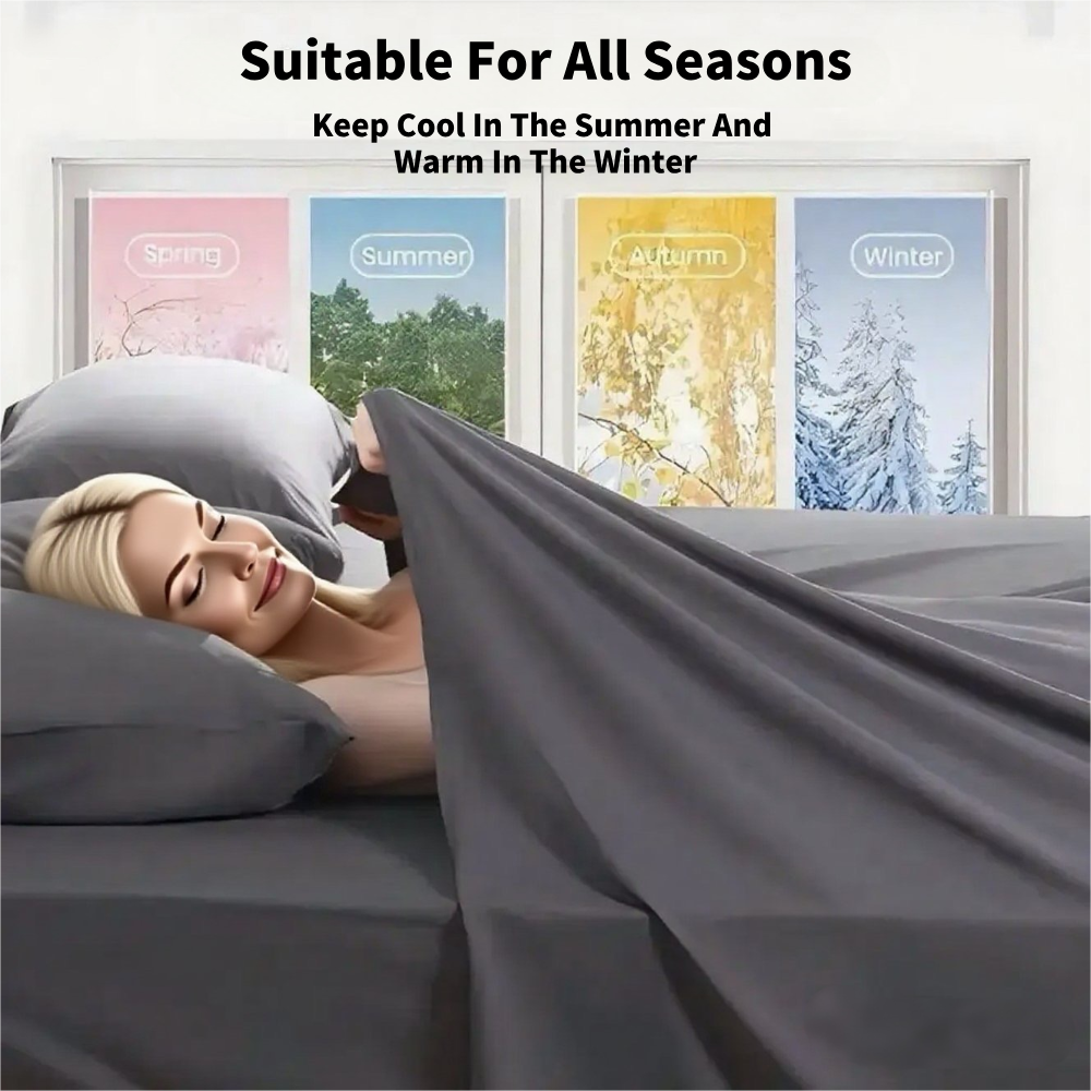 Amor Luxurious Linen Cotton Sheet Sets Flat Fitted Sheet Pillowcases