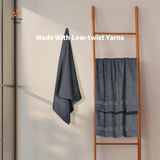 Softouch 4 PCS Ultra Light Quick Dry Premium Cotton Bath Towel Set 500GSM Charcoal