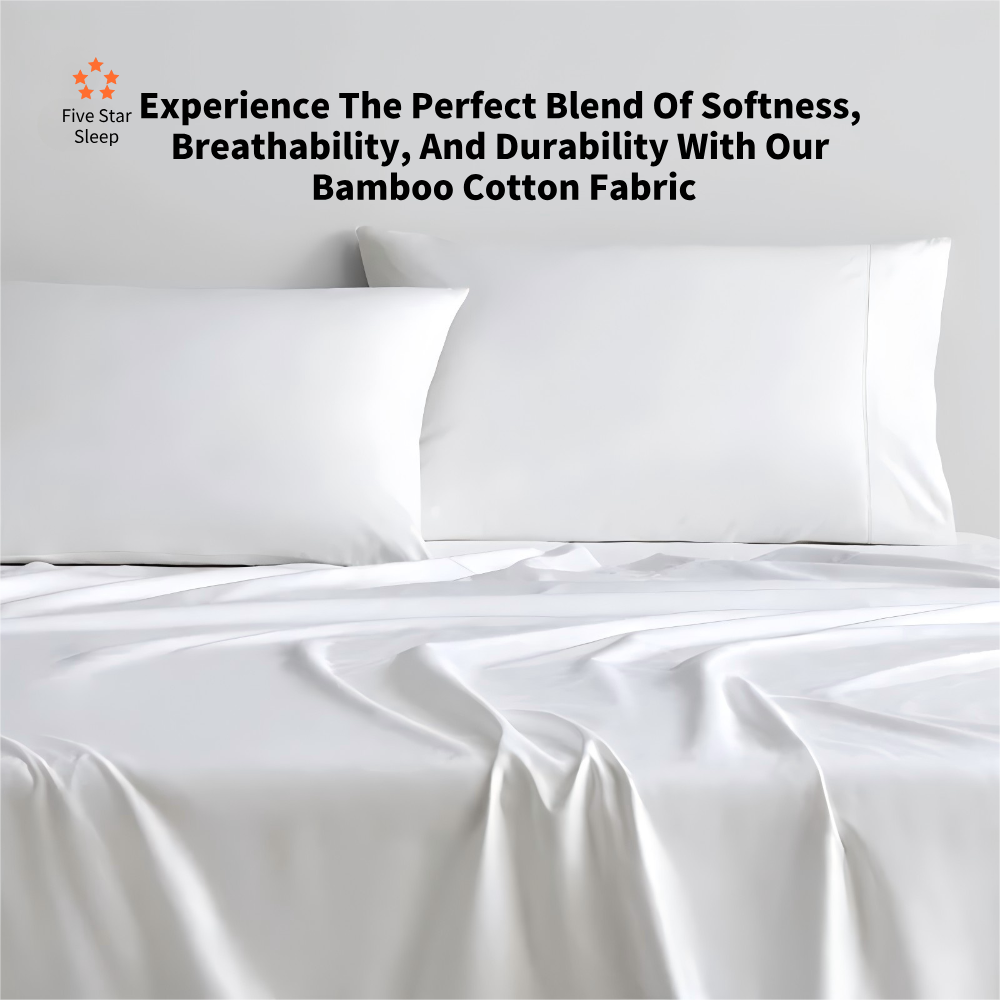1000TC Luxurious Bamboo Cotton Sheet Sets Fitted Flat Sheet Pillowcases All Size