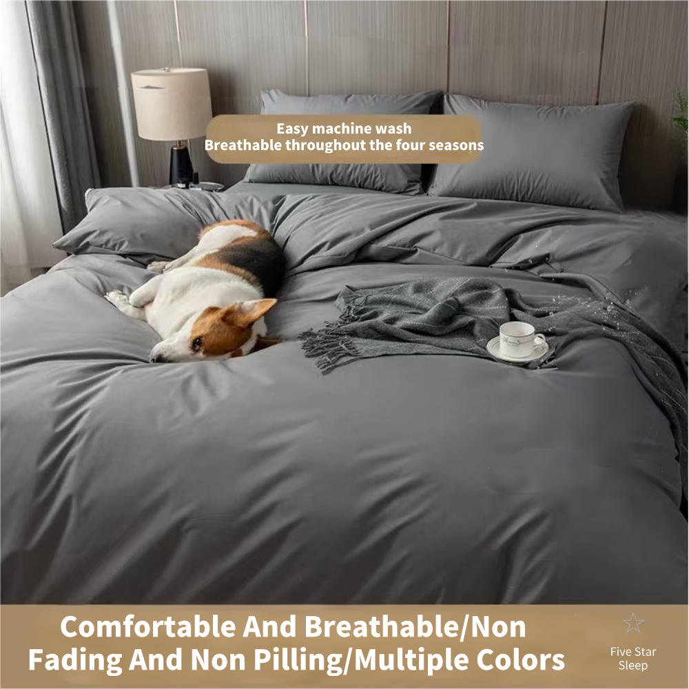 Luxurious Linen Cotton Quilt Cover Set Queen King