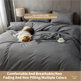 Luxurious Linen Cotton Quilt Cover Set Queen King