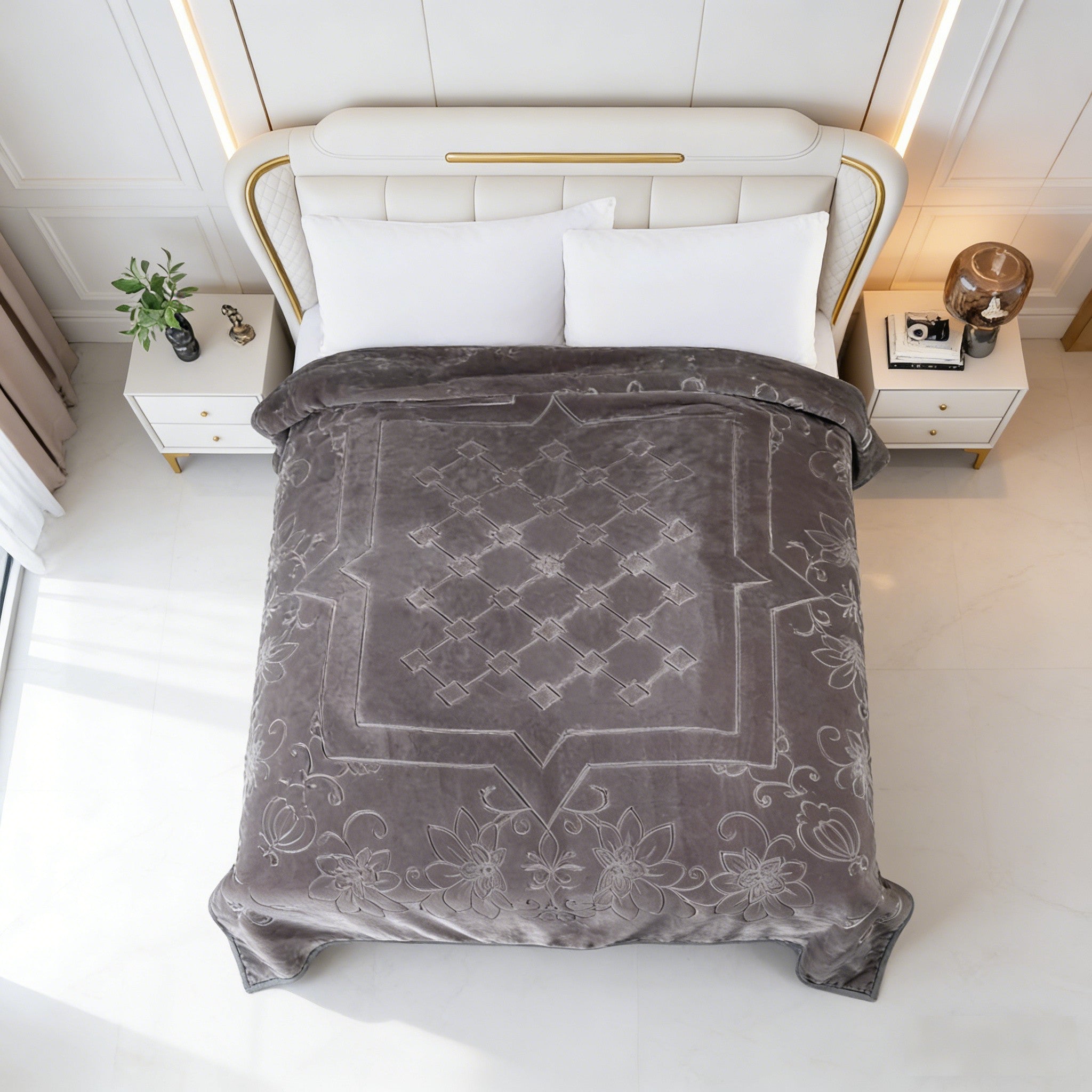 Two-Ply Soft Warm Plush Blanket 4KG Bed Extra Thick Warm