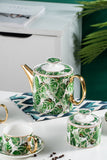 New Design Green Leave Bone China Tea & Coffee Set
