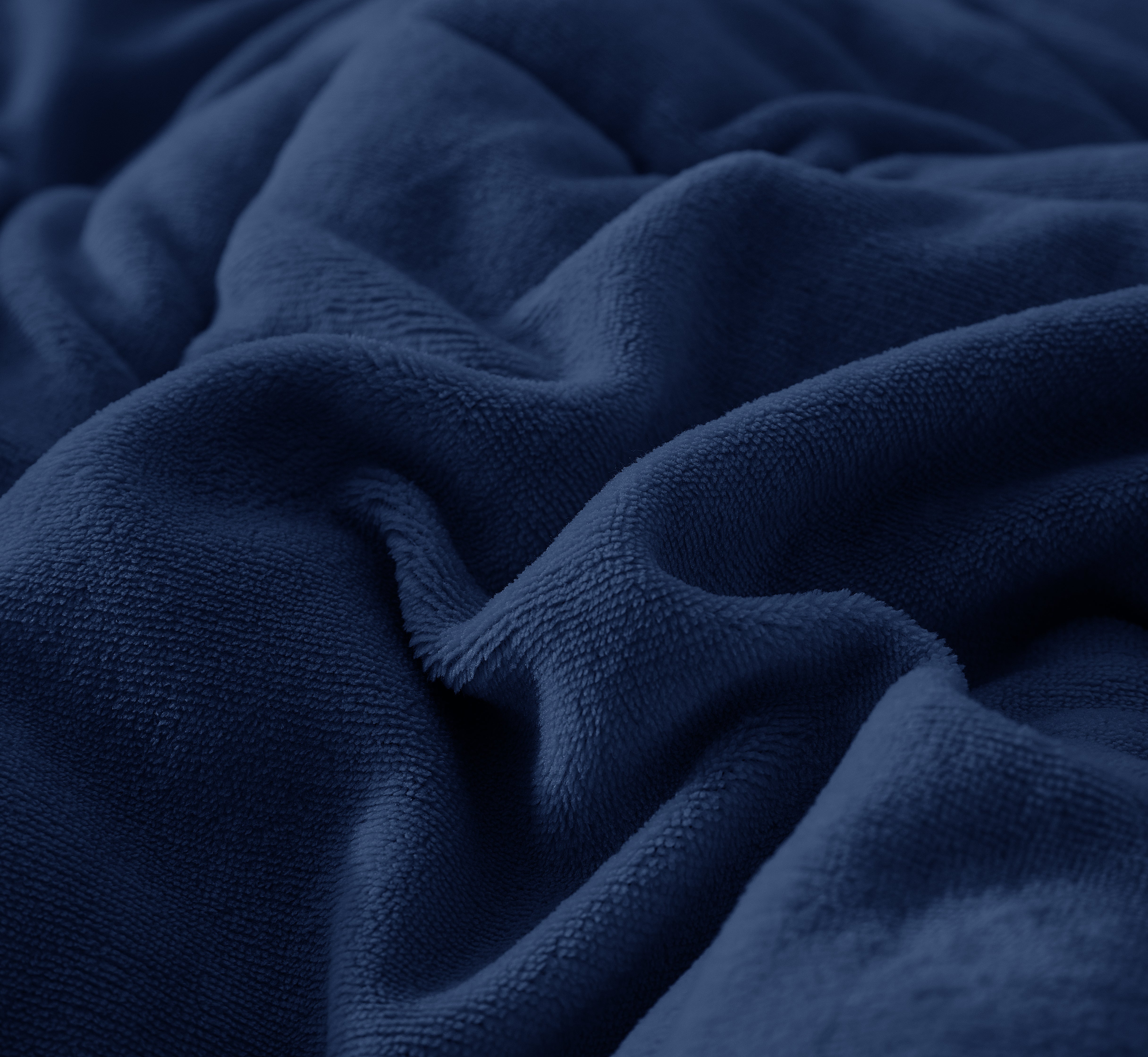 3 Layer  Reversible Milk Fleece Quilt 800GSM  Navy
