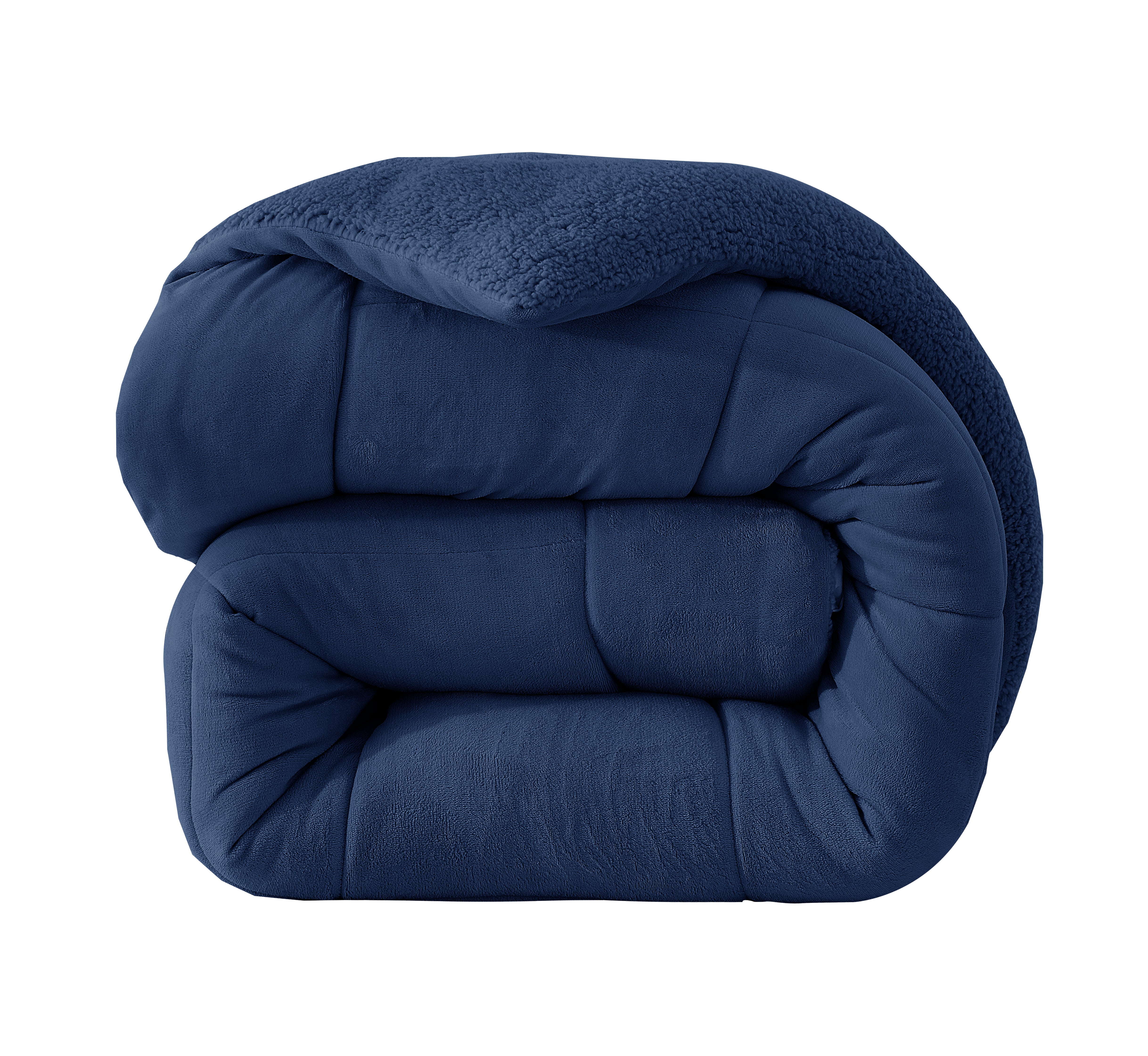 3 Layer  Reversible Milk Fleece Quilt 800GSM  Navy