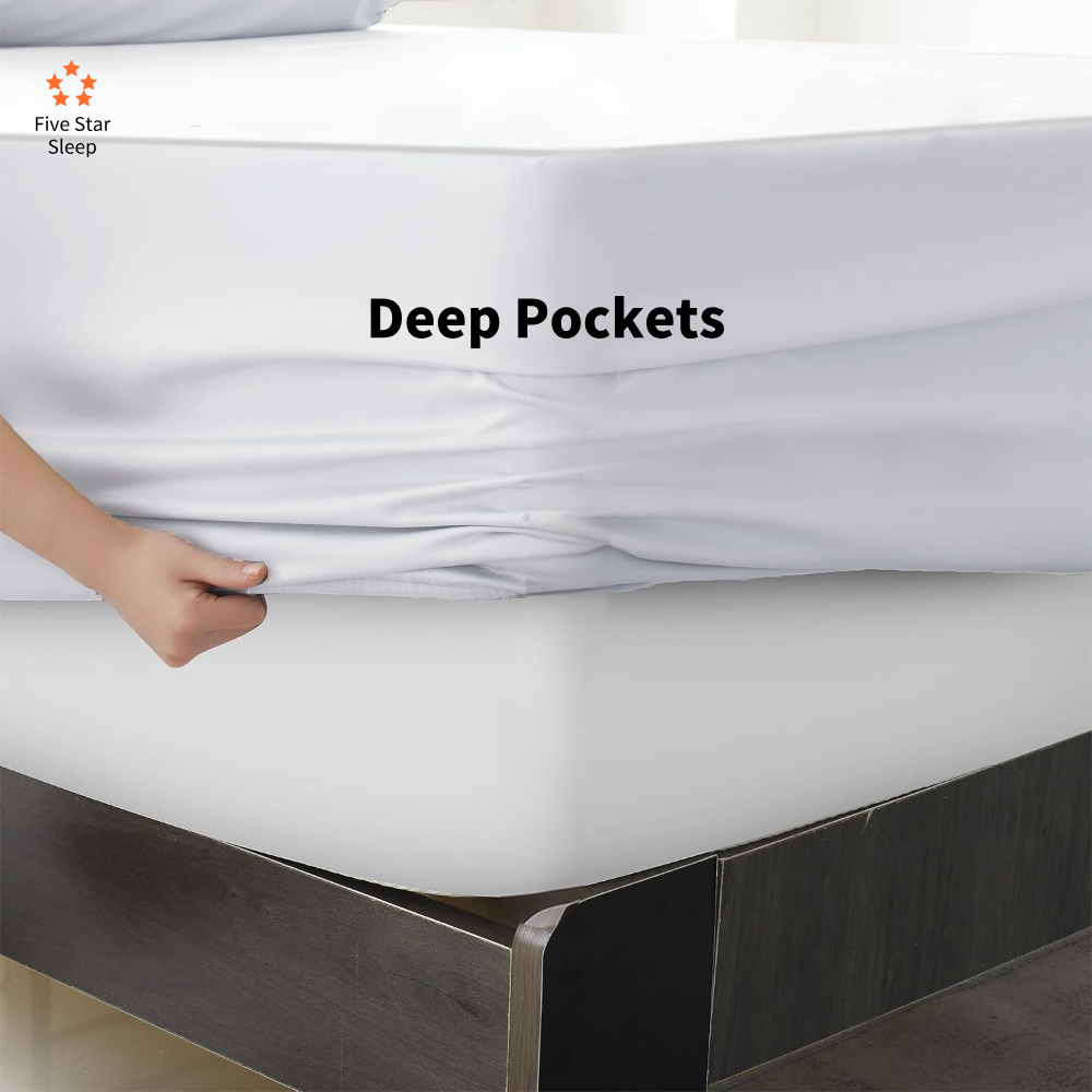 Amor 1000TC Premium 100% Egyptian Cotton 1 Fitted Sheet 2 Pillowcases Sets