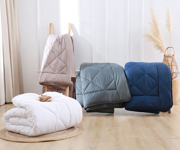 Solid Bedding Comforters, Down Alternative Bamboo Comforter Quilt Blanket