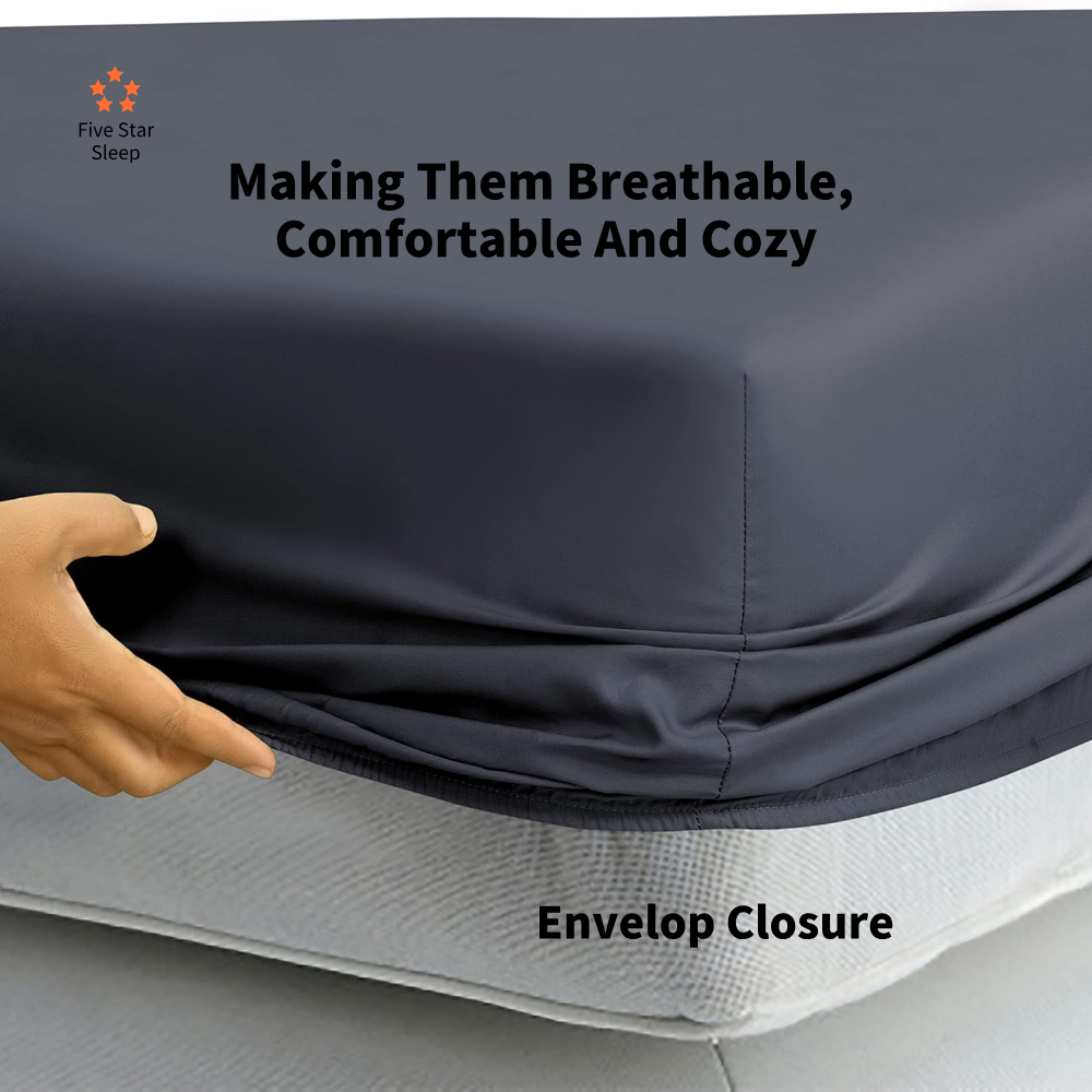 400 Thread Count Bamboo Cotton 1 Fitted Sheet with  Pillowcase(s)