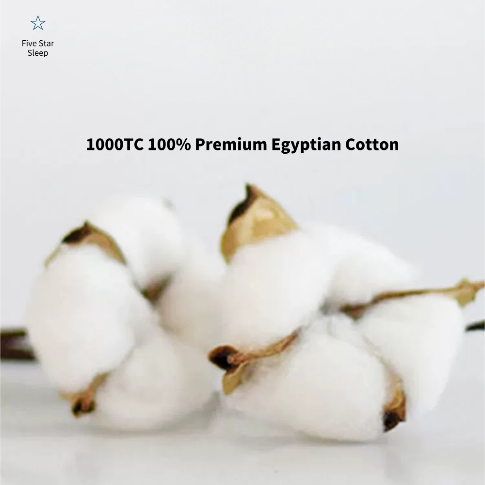 1000TC 100% Premium Egyptian Cotton Sheet Sets Fitted Flat Sheet Pillowcases All Size