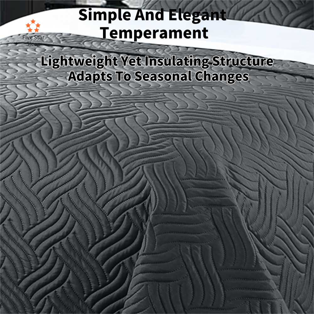 Home Fashion 3 PCS Soft Premium Bed Embossed Coverlet Queen King