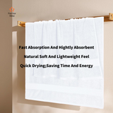 Softouch 4 PCS Ultra Light Quick Dry Premium Cotton Bath Towel Set 500GSM White
