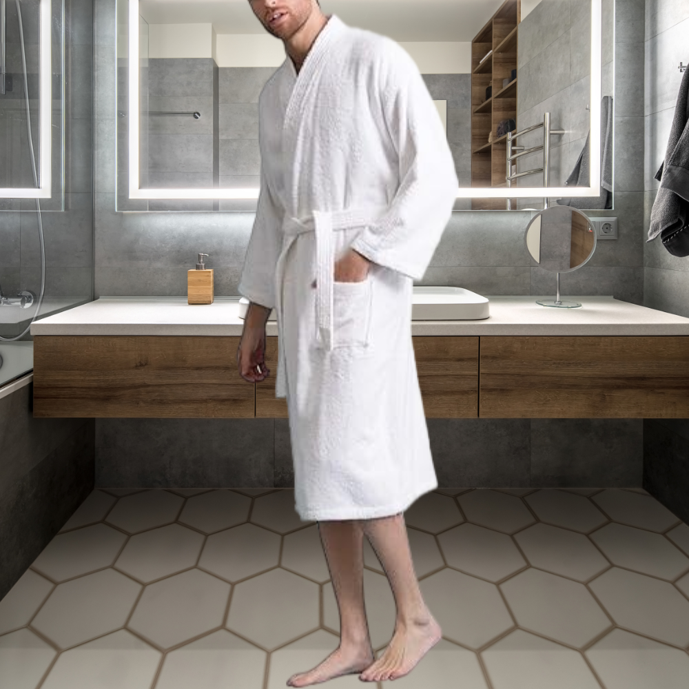 XLarge Size Egyptian Cotton Terry Toweling Bathrobe