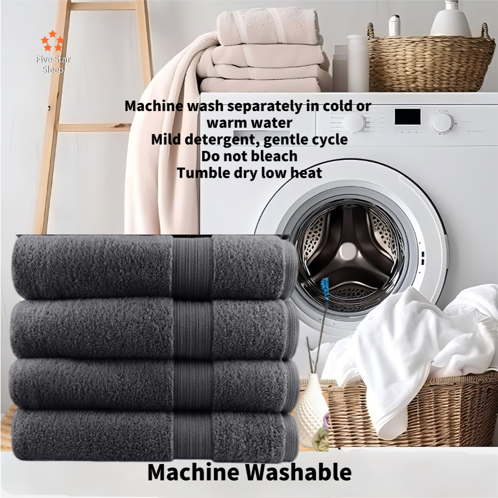 Softouch 6 Piece Ultra Light 500GSM Soft Cotton Hand Towel in Charcoal