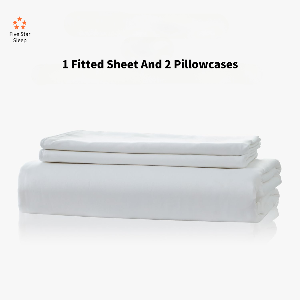 Amor 1000TC Premium 100% Egyptian Cotton 1 Fitted Sheet 2 Pillowcases Sets