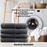 Softouch 4 PCS Ultra Light Quick Dry Premium Cotton Bath Towel Set 500GSM Charcoal
