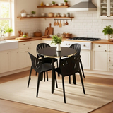 4 Piece Dining/Cafe  Chair in Black