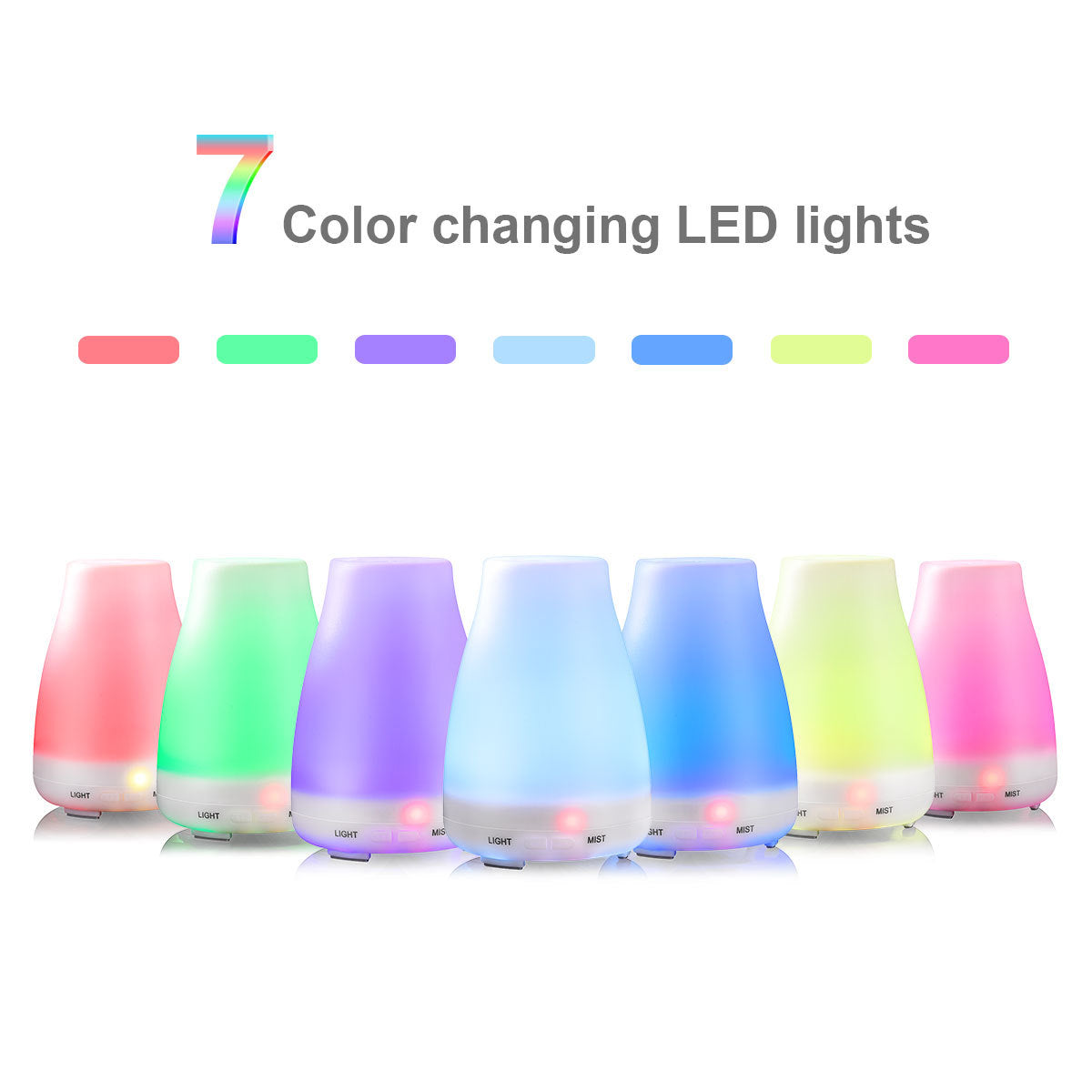 100ml Electrical Diffuser 7 Colour LED Changing B02820