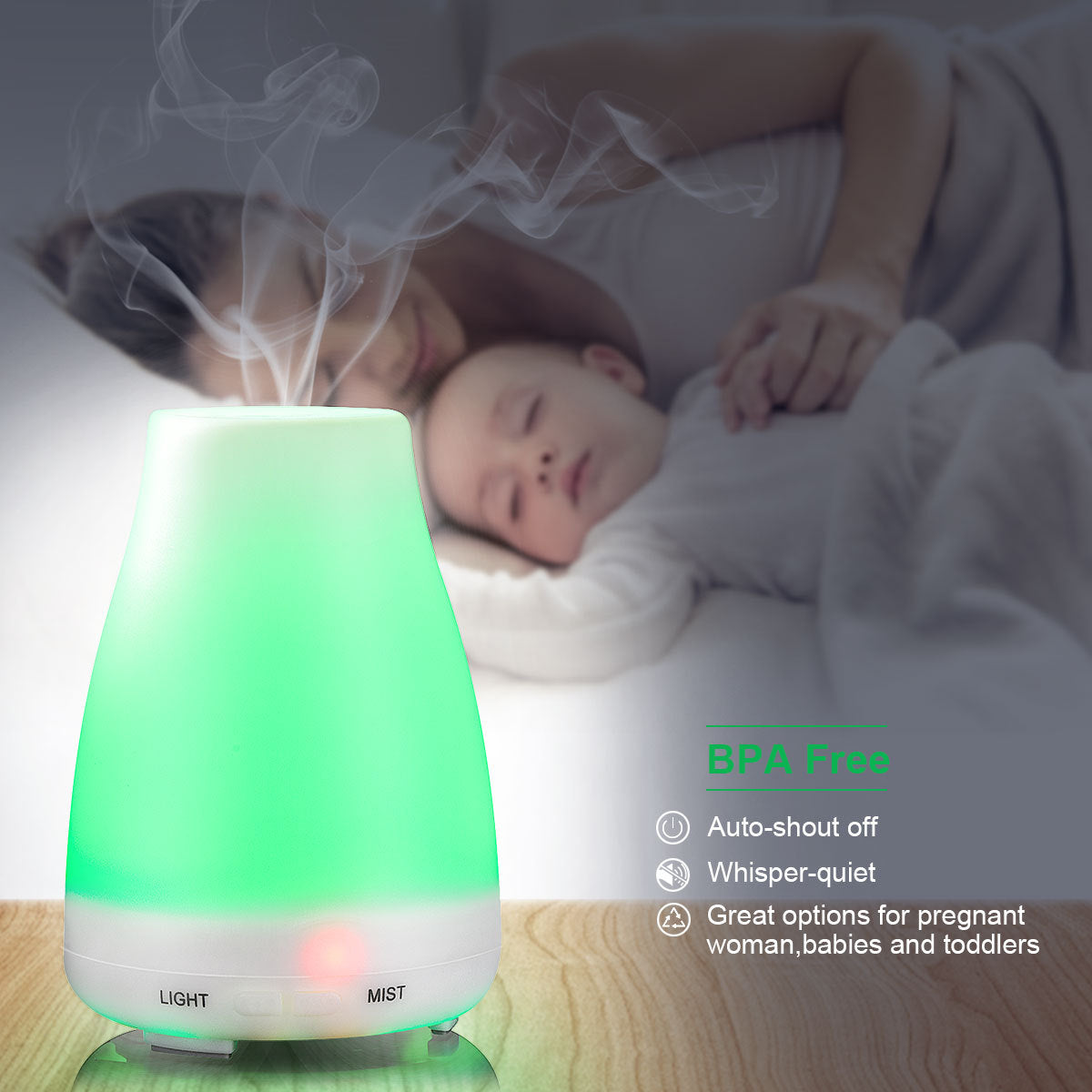 100ml Electrical Diffuser 7 Colour LED Changing B02820