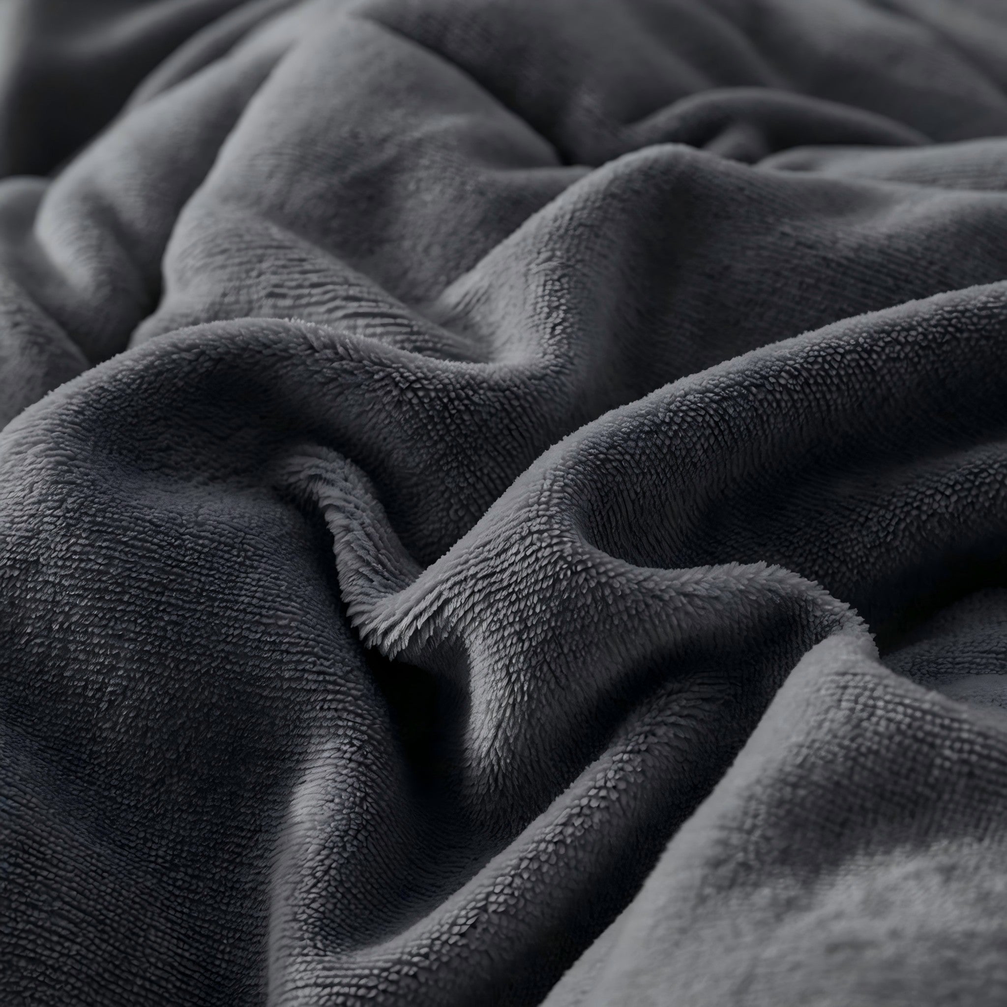 3 Layer  Reversible Milk Fleece Quilt 800GSM  Charcoal