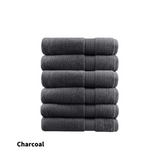 Softouch 6 Piece Ultra Light 500GSM Soft Cotton Hand Towel in Charcoal