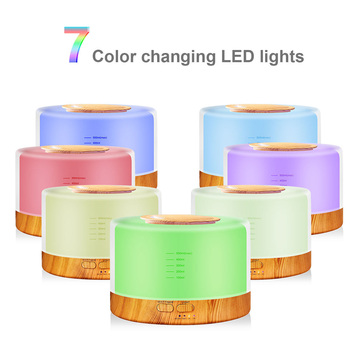 700ml Electrical Diffuser 7 Colour LED Changing Remote Control B02822