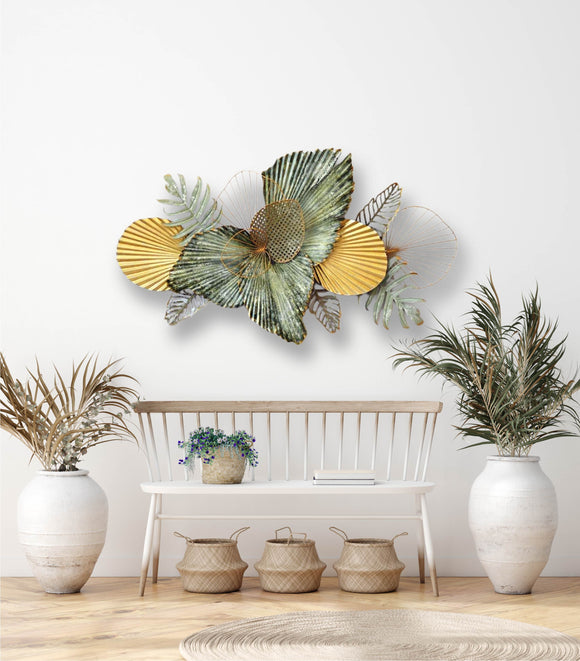 133cm Metal Wall Art Wall Decor Leaves in Autum HW02884