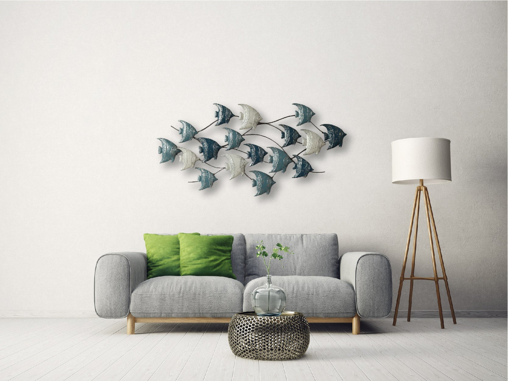 120cm Angle Fish Metal Wall Art - HW02909