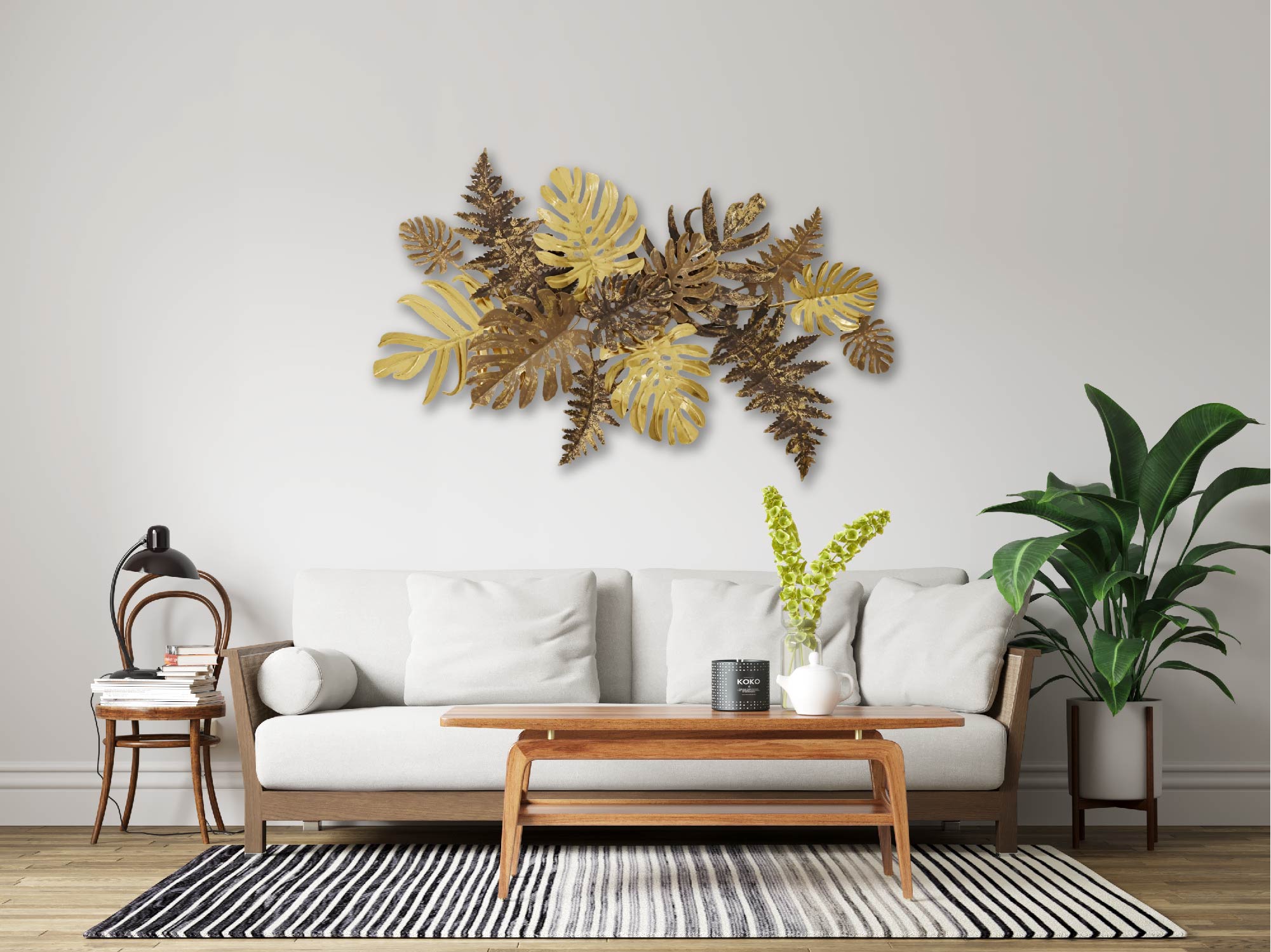 Metal Wall Art - Tropical Leaves HW02954