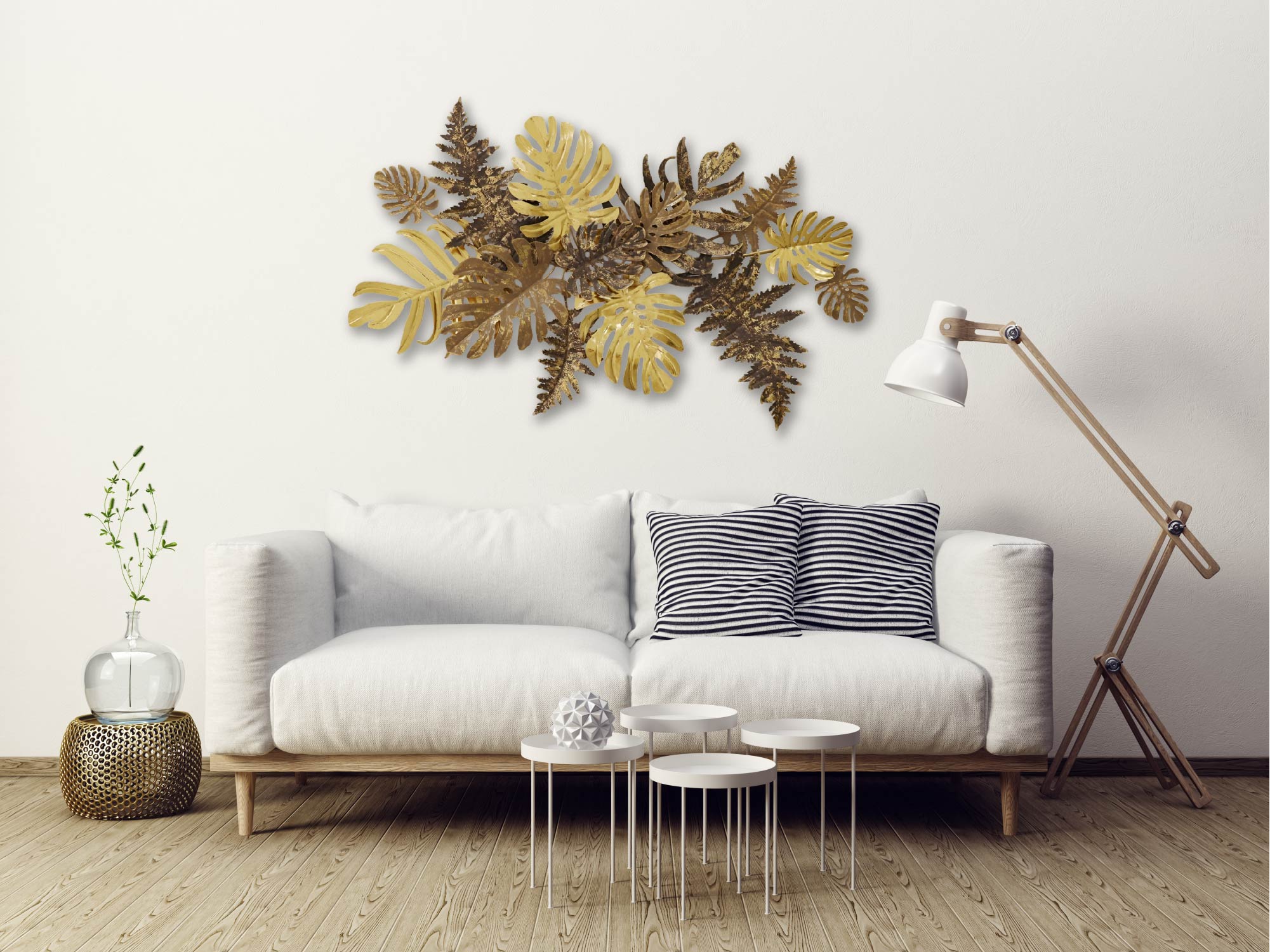Metal Wall Art - Tropical Leaves HW02954