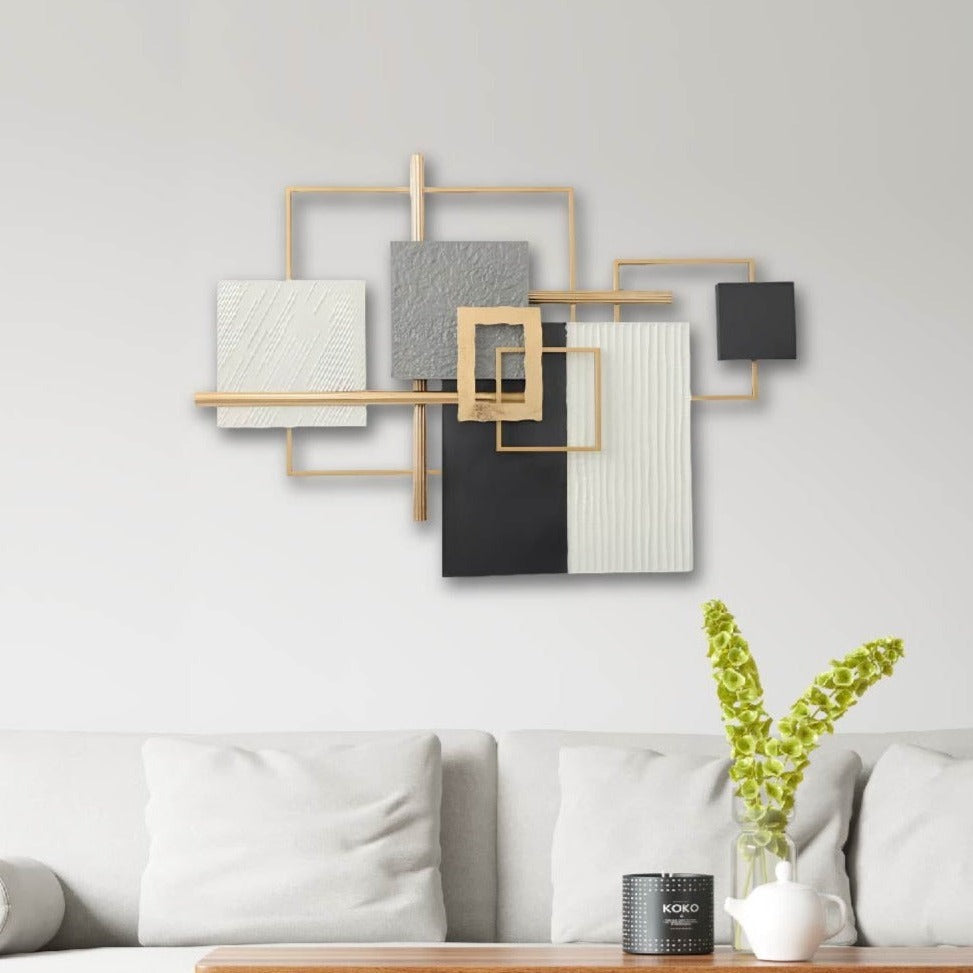 Metal Wall Art - Square Ripple HW02955